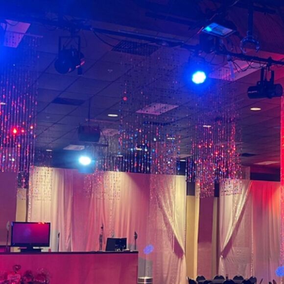 WEDDING DECORATIONS Bubbles Beaded Curtain - Silver 3 ft x 6 ft - Picture 11 of 15